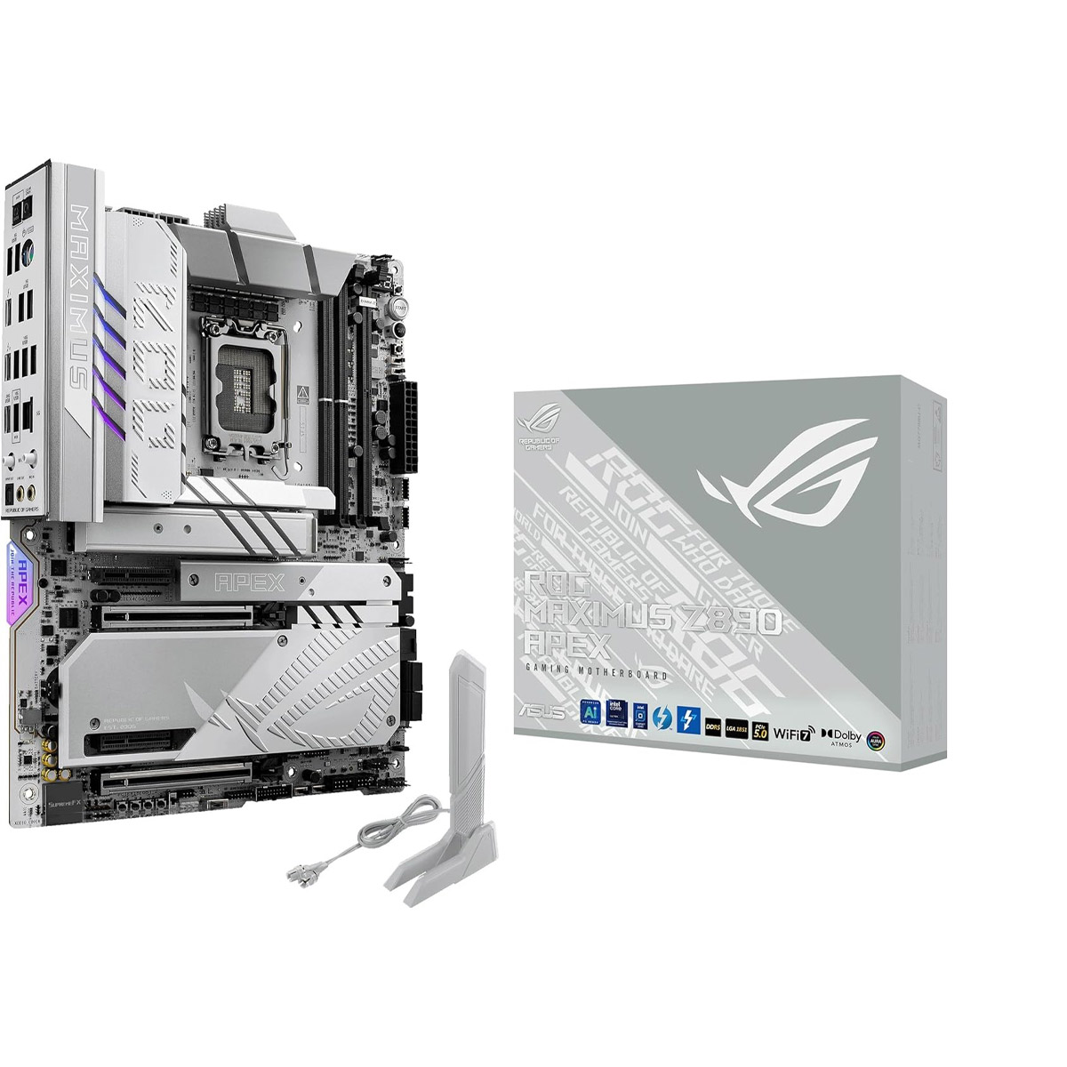 ROG MAXIMUS Z890 APEX MOTHERBOARD ASUS ROG MAXIMUS Z890 APEXSOCKET 1851 15A2DDR5HDMITBPCIE-5.0WIFI7ATX