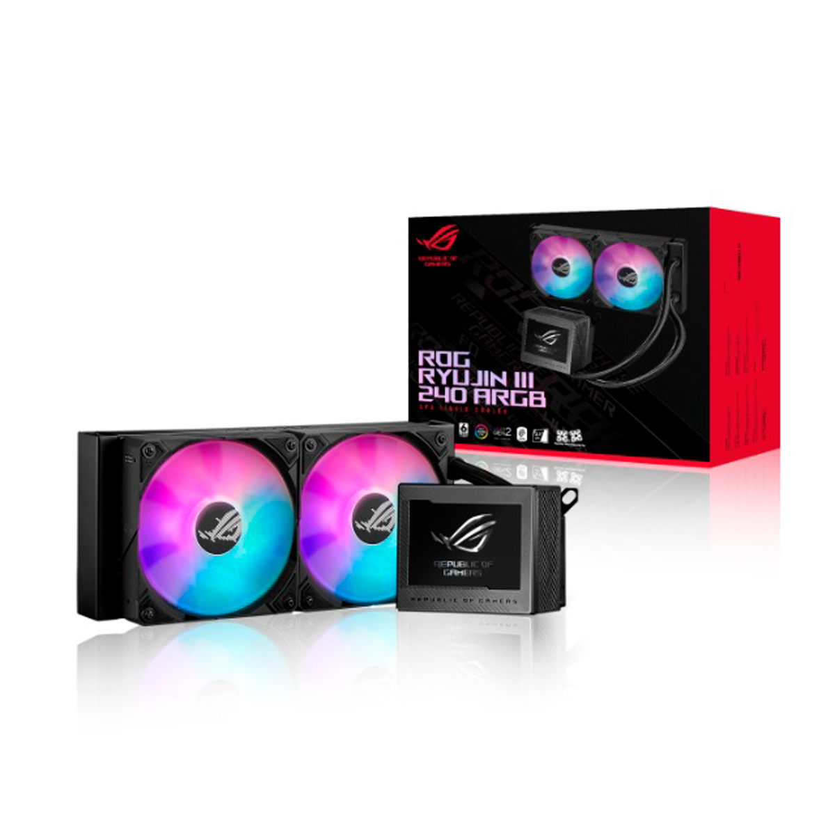 VENTILADOR P/CPU ASUS ROG RYUJIN III 240 ARGB 2 FANS 120MMPANTALLA LCD 3.5ENFRIAMIENTO LIQUIDO - Código: ROG RYUJIN III 240 ARGB | Compra en Guadalajara
