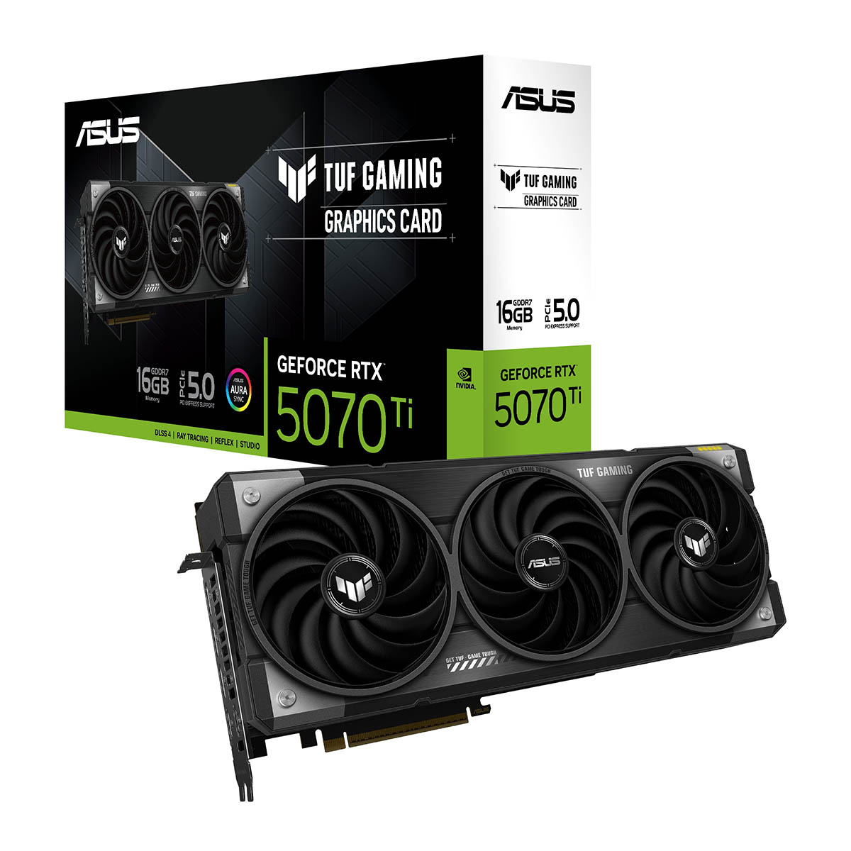 TARJETA DE VIDEO ASUS TUF-RTX5070TI-16G-GAMING 16GB GDDR7 512BIT PCI-E 5.02HDMI3DP2.1BTRI FAN - Asus