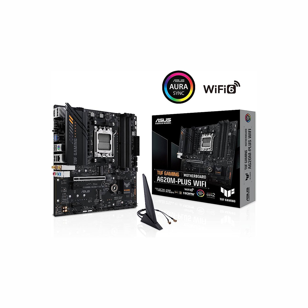MOTHERBOARD ASUS TUF GAMING A620M-PLUS WIFI SOC KET AM54DDR5HDMI2DPPCIE-4.0WIFIMICRO ATX - Código: TUF GAMING A620M-PLUS WIFI | Compra en Guadalajara