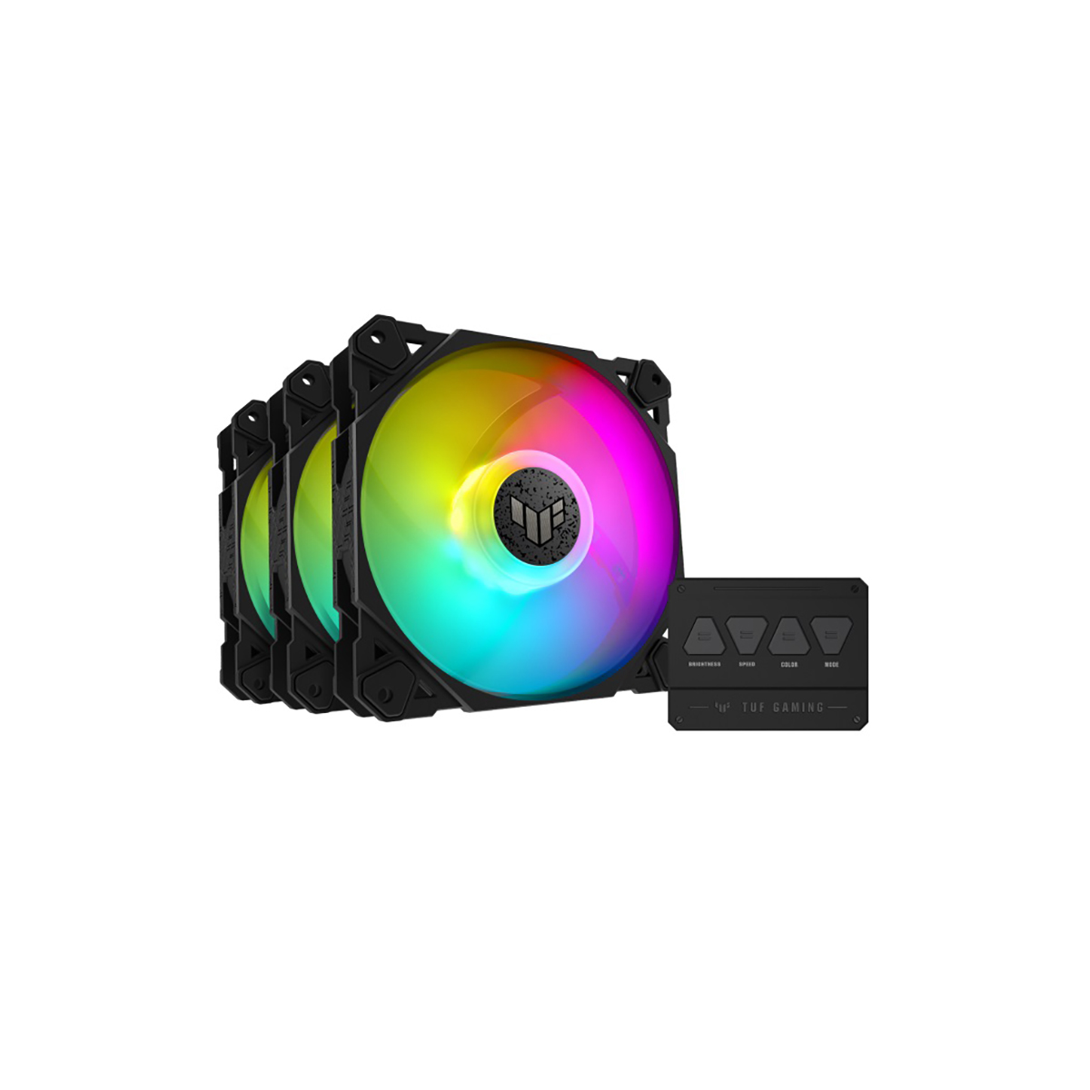 VENTILADOR GABINETE ASUS TUF GAMING TF120 ARGB 3IN1 DOBLE CAPA LEDHUB ARGBAURA SYNCNEGRO - Código: TUF GAMING TF120 ARGB 3IN1 | Compra en Guadalajara