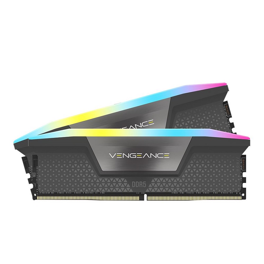 MEMORIA DIMM DDR5 CORSAIR CMH32GX5M2B6000Z38 32GB 6000MT/S 2X16GB VENGEANCE RGB C. DISIPADOR 1.35V GRIS - Kingston