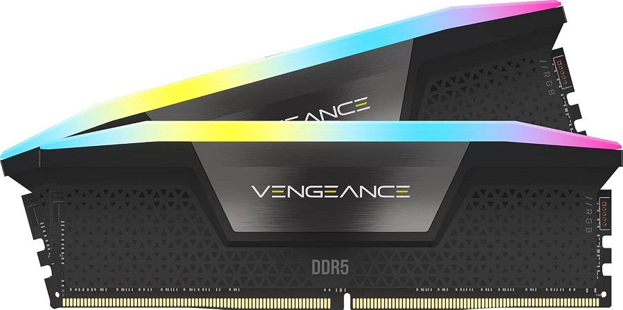 MEMORIA DIMM DDR5 CORSAIR CMH48GX5M2B5200C38 48GB 5200 MTS 2X48GB VENGEANCE RGB XMP 3.0 C. DISIPADOR 1.25V - Kingston