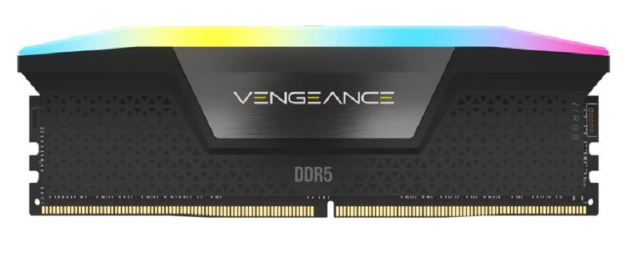 MEMORIA DIMM DDR5 CORSAIR CMH8GX5M1B5200C40 8GB 5200MT/S 1X8GB VENGEANCE RGB 1.25V NEGRA