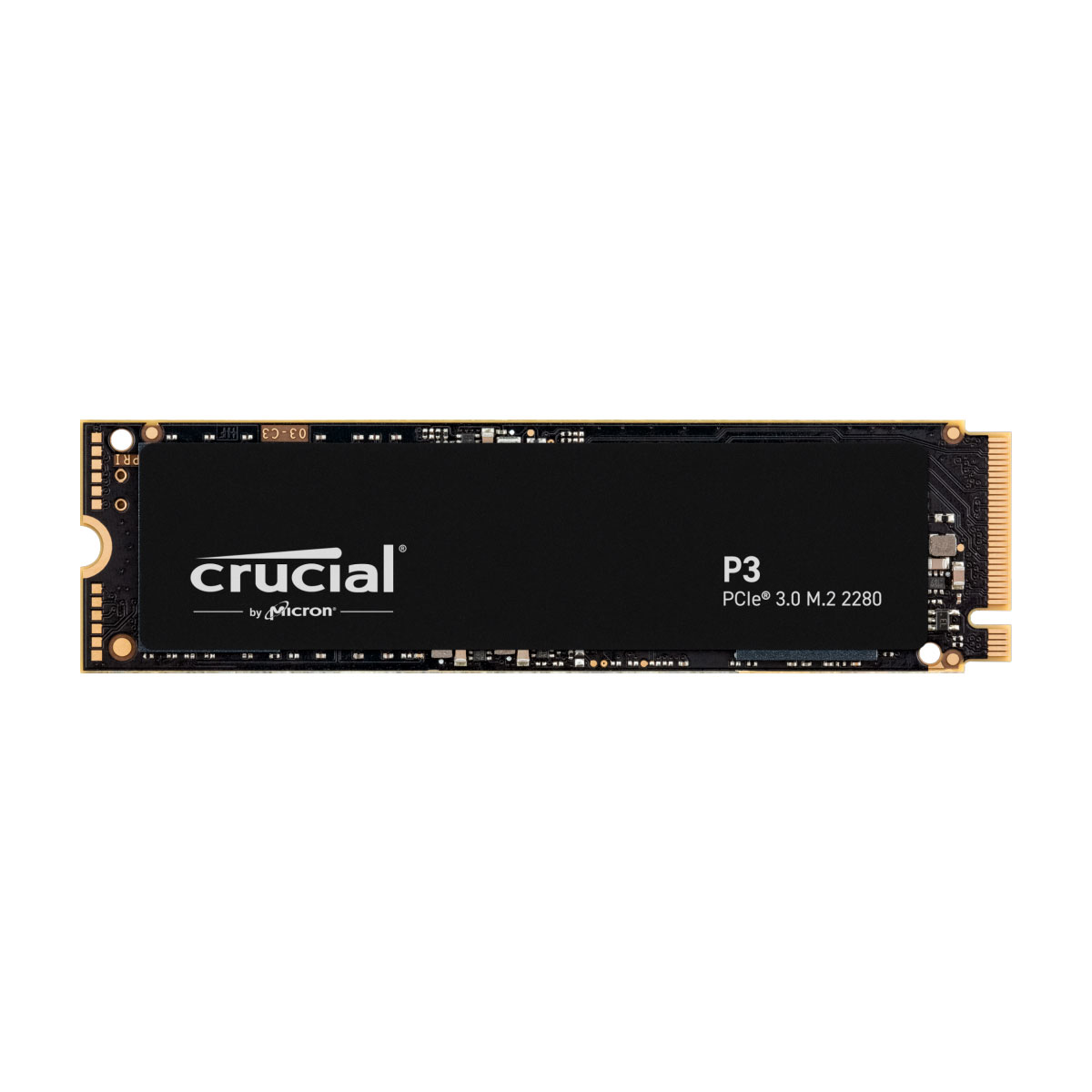 UNIDAD DE ESTADO SOLIDO INTERNO 500GB CRUCIAL P3 M.2 2280 NVME PCIE GEN 3X4 LECT.3500/ ESCRIT.1900 MBS PC/LAPTOP/MINIPC  - CT500P3SSD8