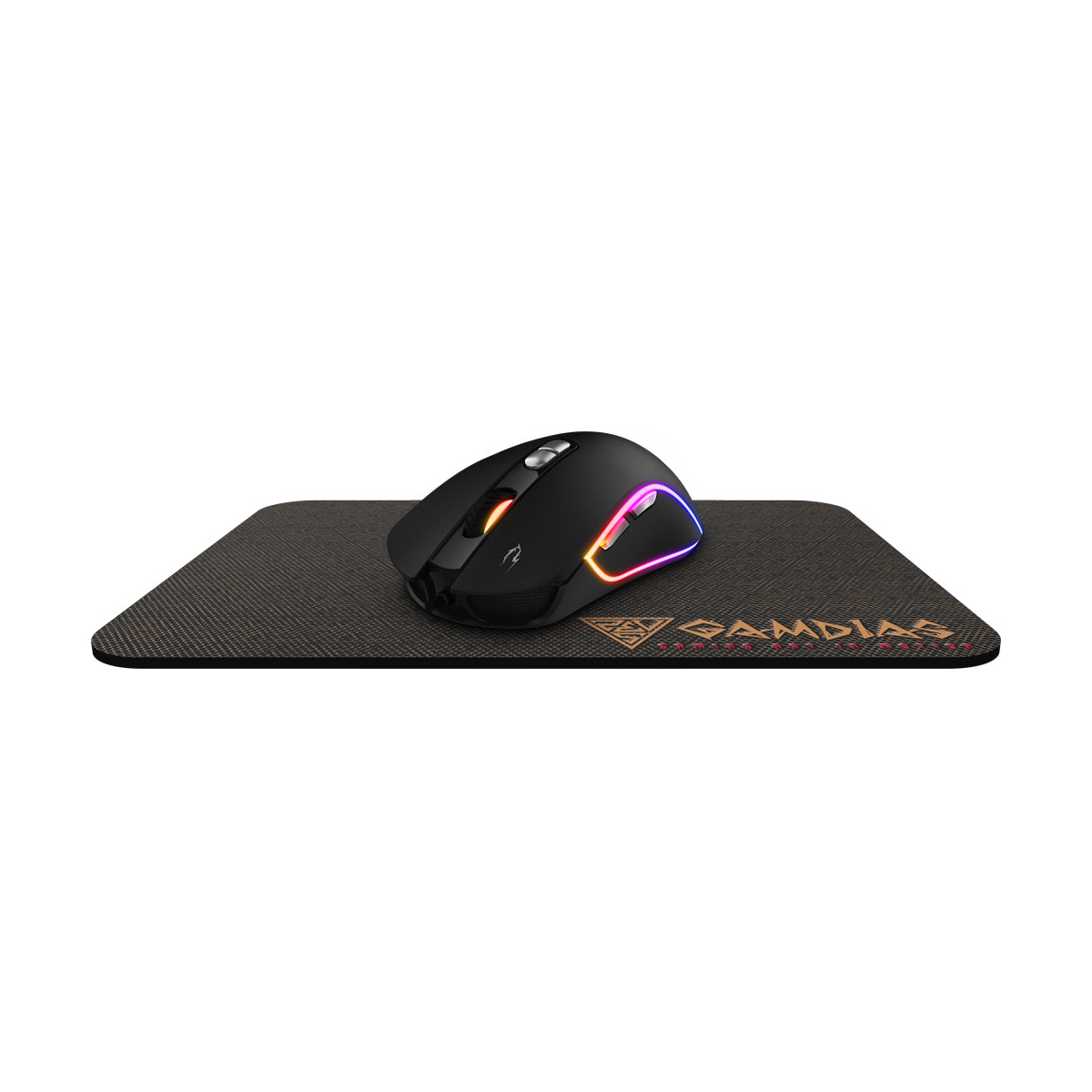 MOUSE OPTICO GAMDIAS GD-ZEUS M3 MOUSE PAD NYX E1 ILUMINACION LED NEGRO 7 BOTONES 7200DPI - Código: GD-ZEUS M3 | Compra en Guadalajara