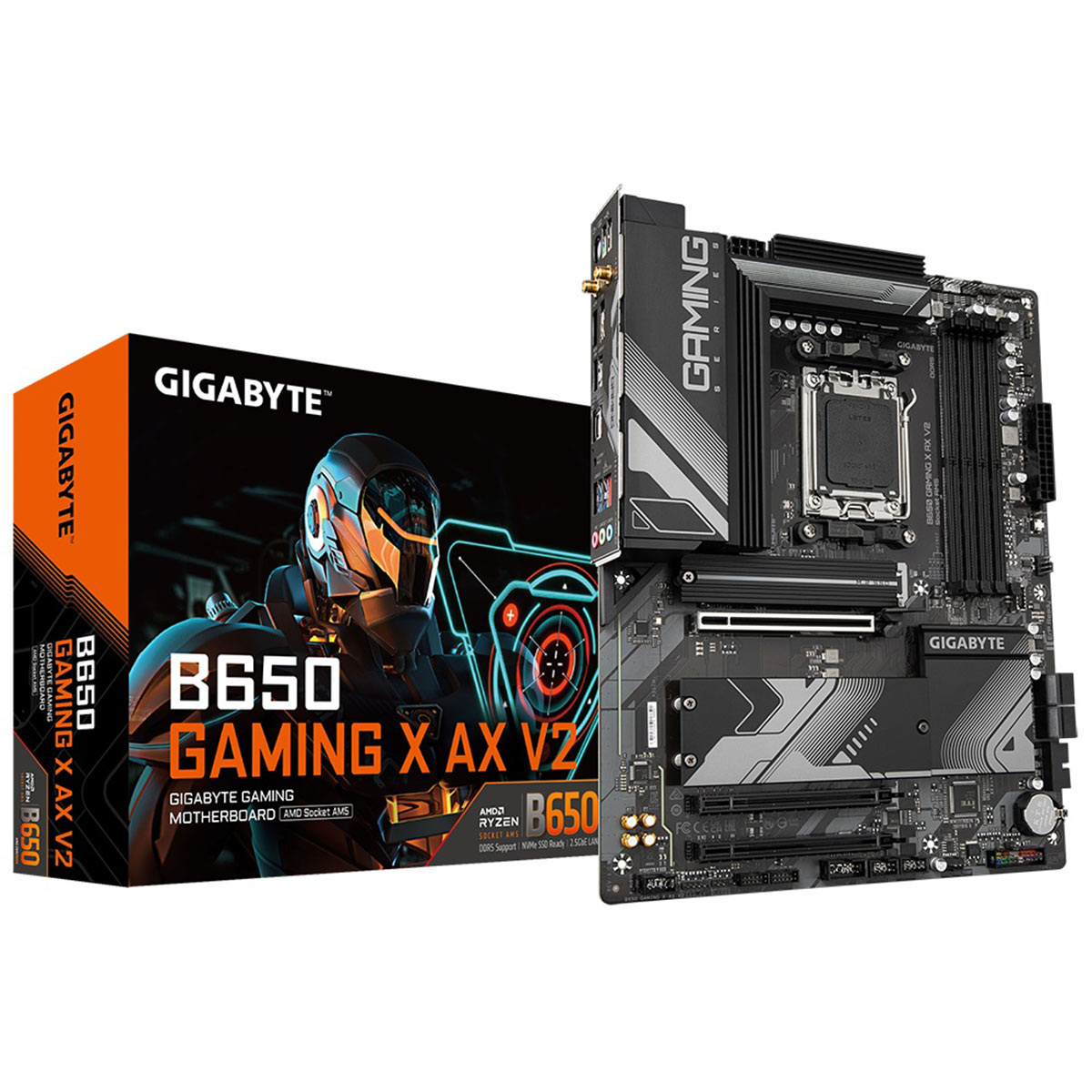 TARJETA MADRE GIGABYTE B650 GAMING X AX V2 / SOCKET AMD AM5 / DDR5 8000 MT/S / DP / HDMI / WIFI 6 / BT 5.2 / ATX / GAMER - Asus