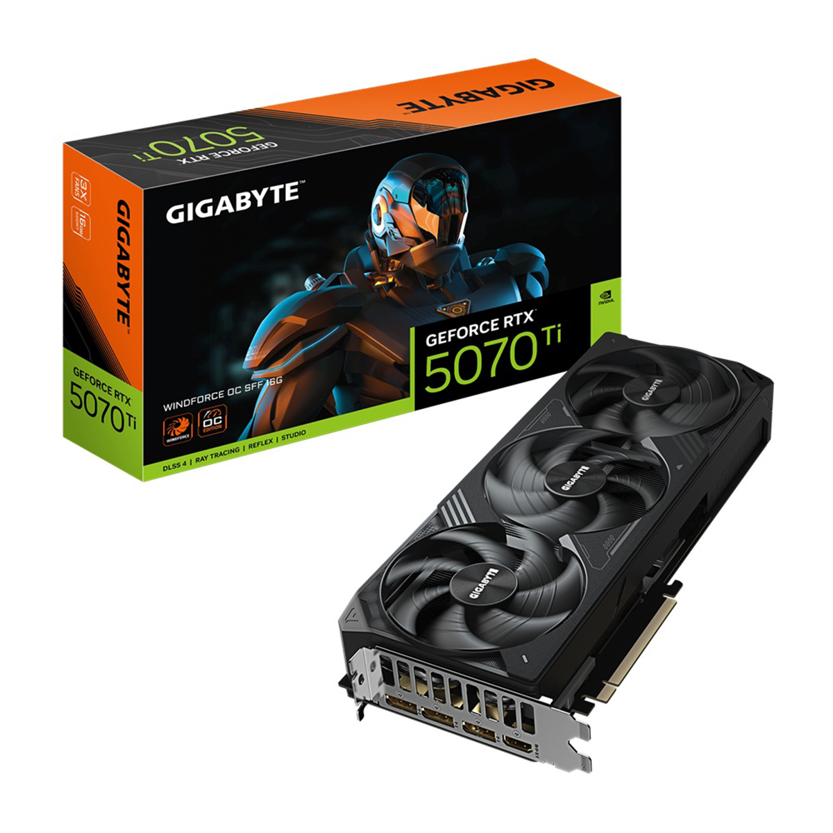 TARJETA DE VIDEO GIGABYTE GV-N507TWF3OC-16GD RTX 5070TI 16GB GDDR7PCIE 5.0HDMI3DP3FAN
