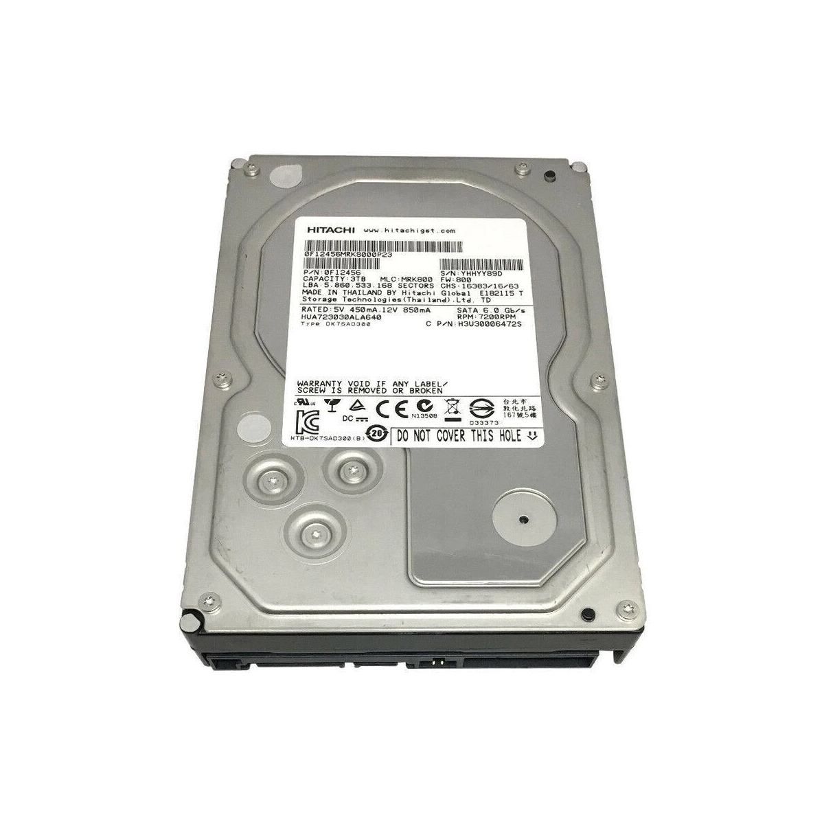 DISCO DURO HITACHI 3TB 3.5 7200RPM SATA3 NEW PULLS - Kingston