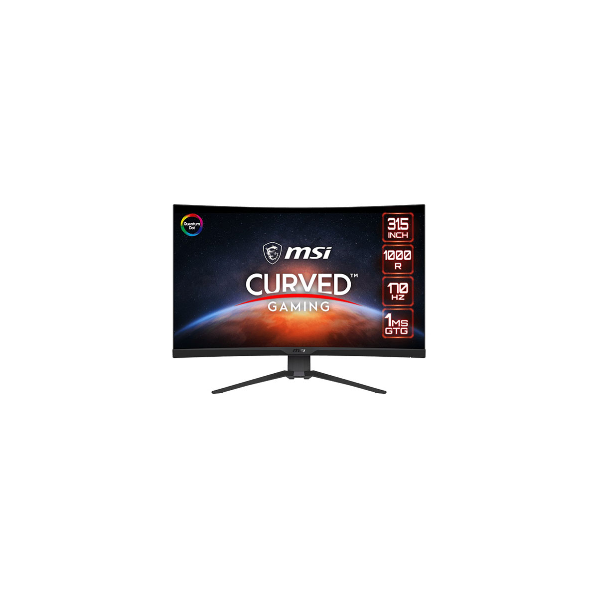 MAG 325CQRF QD Monitor Led Msi 32   Mag 325Cqrf Qd  2560X1440  Curvo  170 Hz  1Ms  2 Hdmi  1 Dp  1  Usb Tipo C