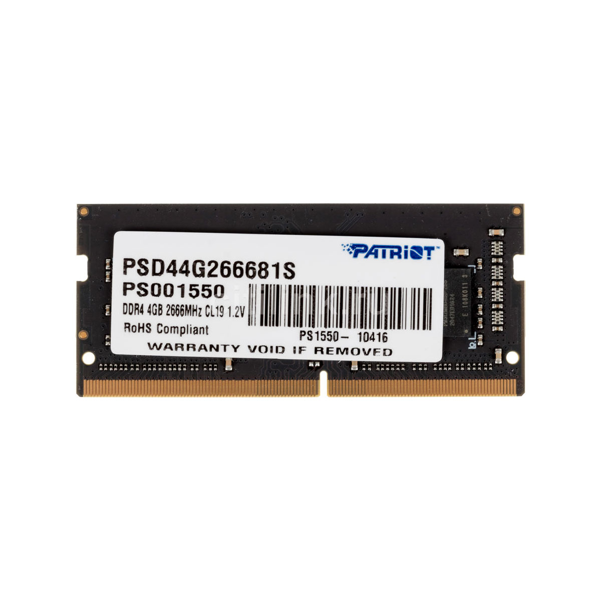 MEMORIA SODIMM DDR4 PATRIOT PSD44G266681S SIGNATURE 4GB 2666MHZ CL19 - Código: PSD44G266681S | Compra en Guadalajara