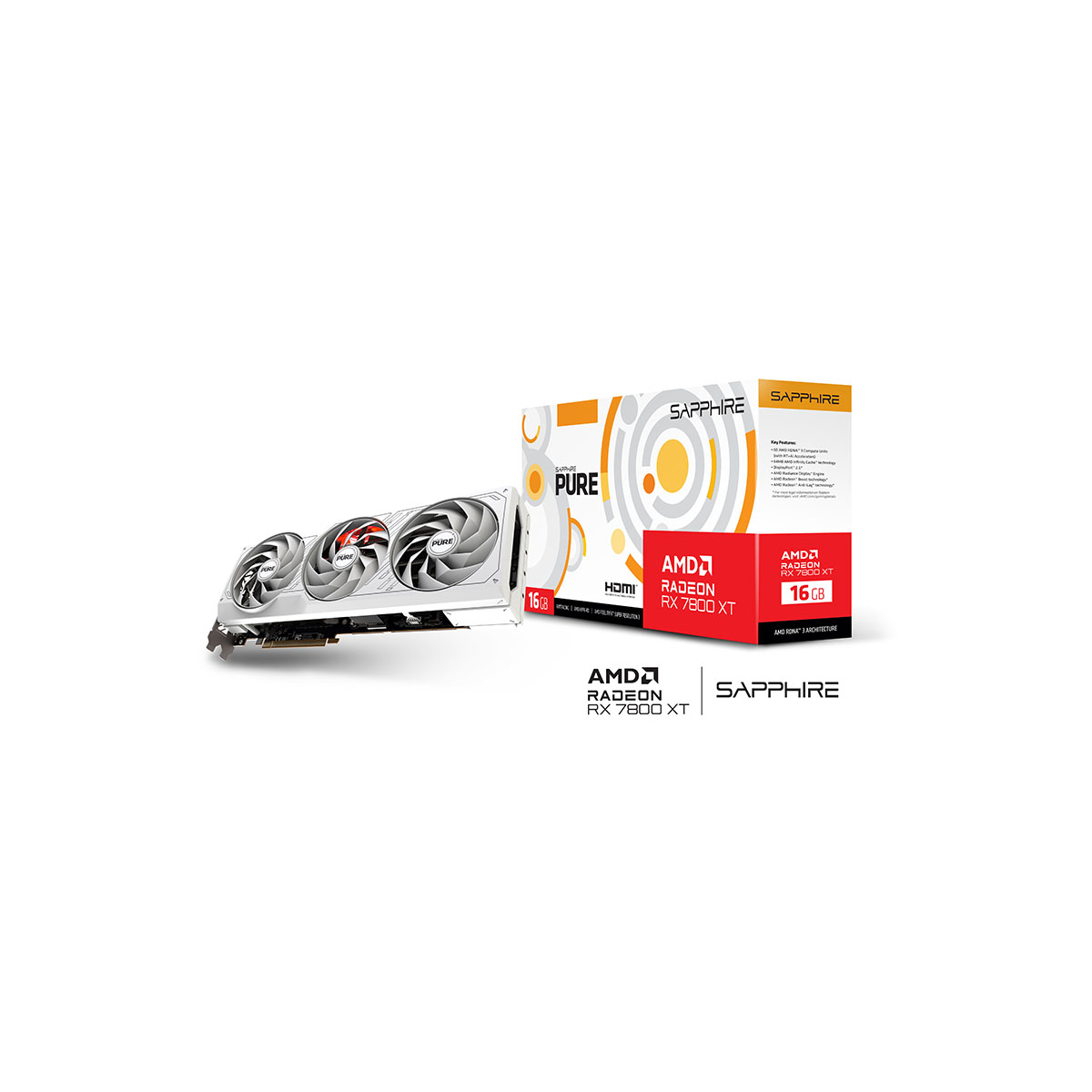 TARJETA DE VIDEO SAPPHIRE PURE RX7800XT DDR6 16GB 11330-03 11330-03-20G - Código: 11330-03-20G | Compra en Guadalajara